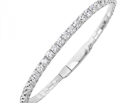 Flexible Diamond Bangle Bracelet, 1.0cttw For Cheap