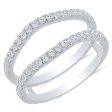 White Gold Diamond Engagement Ring Guard, 0.50 cttw Fashion