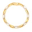 14K Mother of Pearl Paperclip Gem Link Bracelet For Cheap