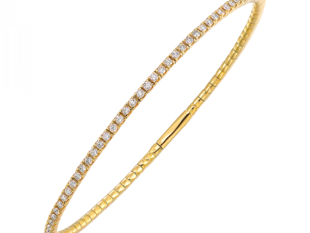 Classic 14K Yellow Gold Diamond Tennis Bracelet, 0.75 ctw on Sale