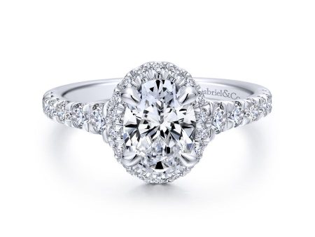 Hazel Oval Engagement Ring Setting Online Sale