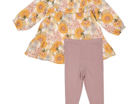 Angel Dear Sunflower Child Dress and Legging Set For Discount