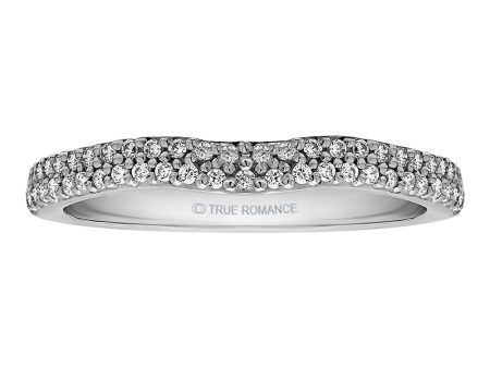 Double Row Diamond Contour Wedding Band Fashion