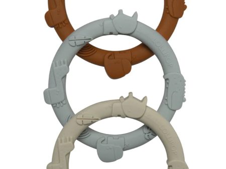 Loulou Lollipop Wild Teething Ring - Set of 3 Online Hot Sale