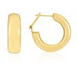 C-Hoop Round Earrings in 14k Yellow Gold Online Sale