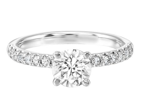 Classic Pave Engagement Ring with Lab Grown Diamonds Supply