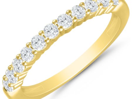 Classic Prong Set Diamond Anniversary Band in Yellow Gold, 0.50cttw For Discount