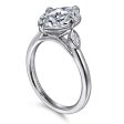 Charli Oval Diamond Engagement Ring Setting with Side Diamonds Online