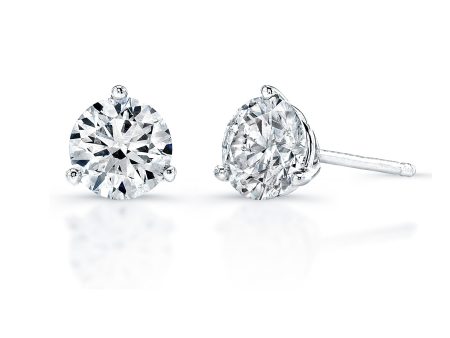 Lab Grown Diamond Martini-Set Diamond Stud Earrings - 3.00 ctw For Discount