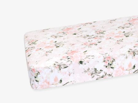 Posh Peanut Crib Sheet Vintage Pink Rose For Cheap