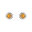 Citrine Earrings with Diamonds For Cheap