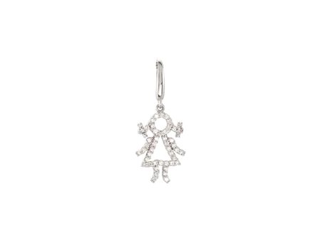 14k Gold and Diamond Baby Girl Charm Online Sale