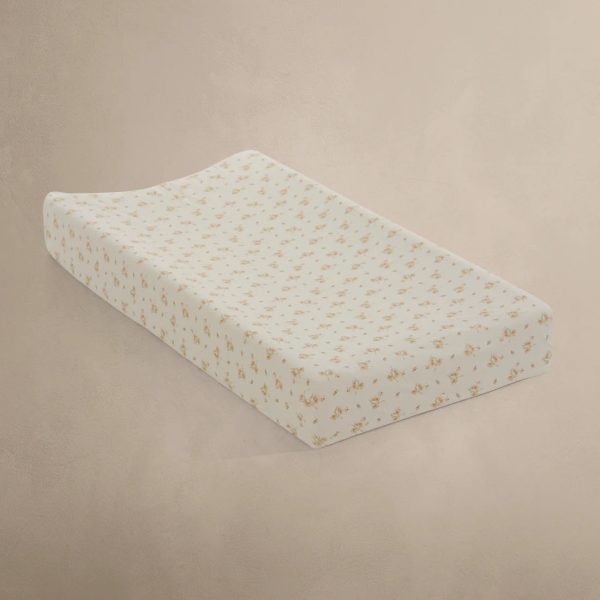 Oilo Organic Cotton Jersey Changing Pad Cover Dainty Floral on Sale