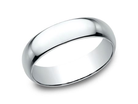 Light Comfort Fit Men s Band in White Gold - 6mm Online Sale