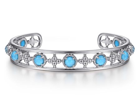 Turquoise and Rock Crystal Bangle Online Hot Sale