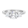 3-Stone Round Lab Created Diamond Engagement Ring, 1.84ctw. Online Hot Sale