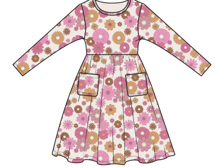 Angel Dear Retro Floral Twirly Dress Discount