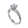 Quinn Engagement Ring Setting in White Gold Sale