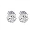 Timeless Round Cut Diamond Cluster Stud Earrings, 0.50 cttw on Sale