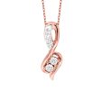 Twogether Rose Gold Diamond Pendant Cheap