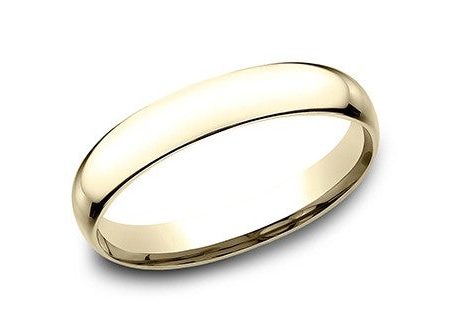 14k Yellow Gold Polished Wedding Band- 3mm For Cheap