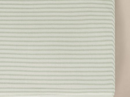 Oilo Organic Cotton Crib Sheet Sea Moss Stripe Supply