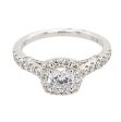 Cushion-Shaped Halo Diamond Engagement Ring Setting, 0.5cttw Online Sale