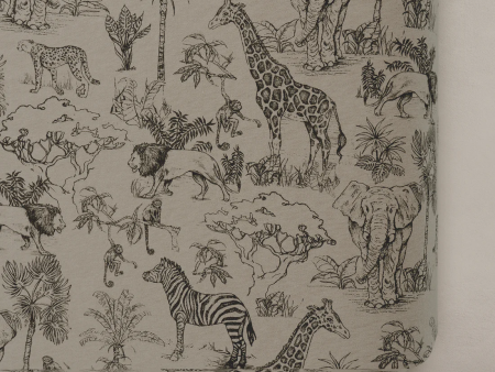 Oilo Organic Cotton Jersey Crib Sheet Vintage Safari Cheap