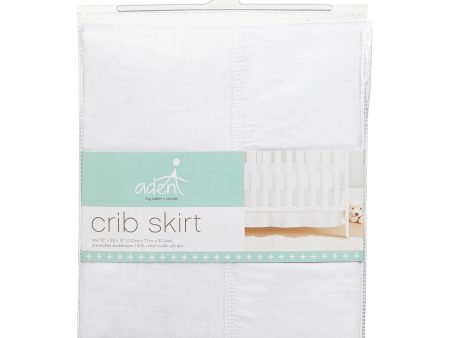 Aden & Anais Classic Muslin Crib Skirt-White Discount