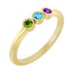 Customizable Stacking 3-Stone Ring in 14k Gold For Discount