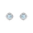 Aquamarine Earrings with Diamonds Online Hot Sale