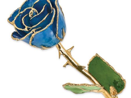 Blue Rose with Gold Trim Discount