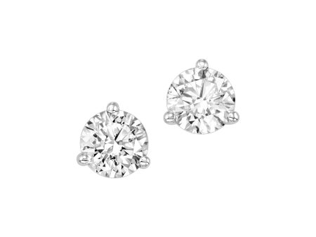 Lab Grown Diamond Martini-Set Diamond Stud Earrings - 1.50 ctw Supply