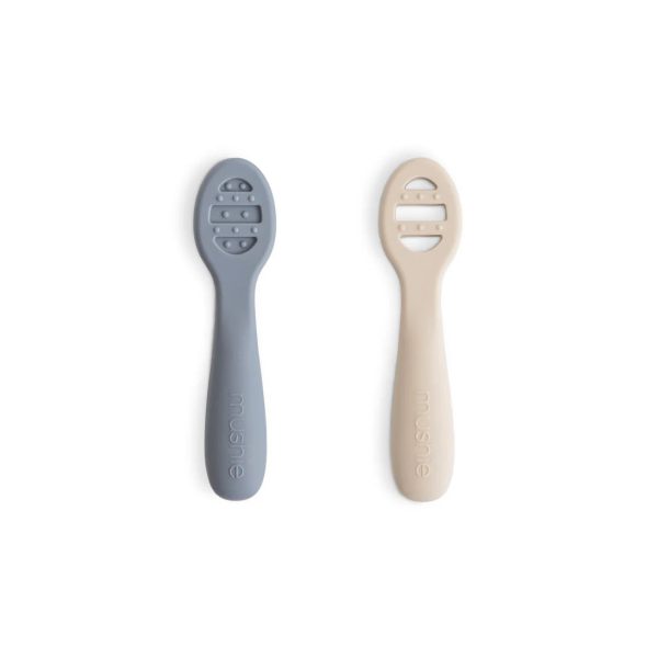 Mushie First Feeding Baby Spoons 2-pack Supply