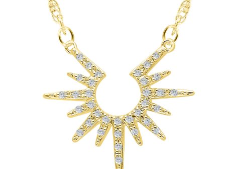 Diamond Sun Necklace in Yellow Gold Online