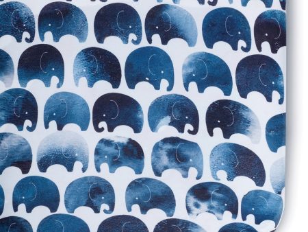 Oilo Elefant Jersey Crib Sheet Indigo Online now