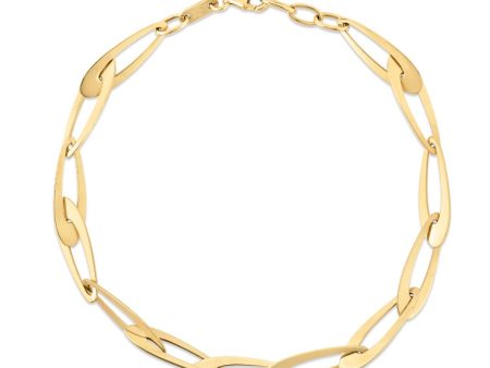 La Goccia Oval Link Bracelet in 14k Yellow Gold For Cheap