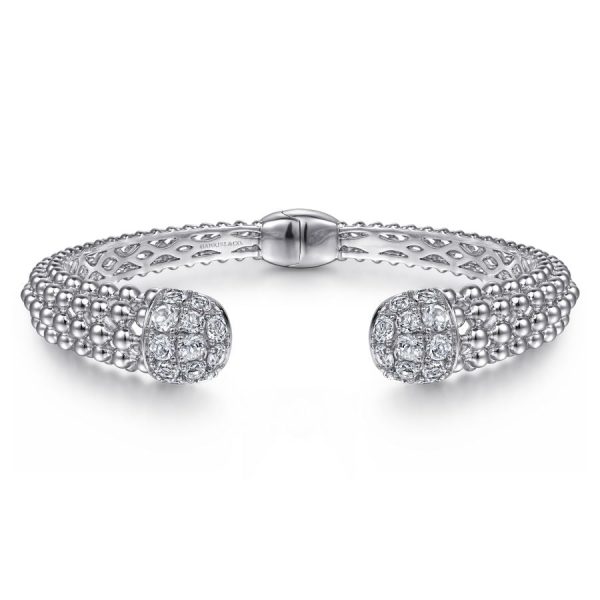 White Sapphire Cuff Bracelet on Sale