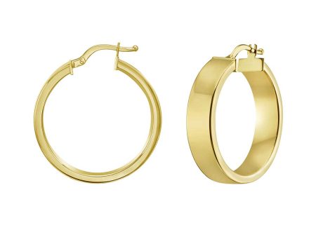 Square Tube Hoop Earrings in 14k Gold Cheap