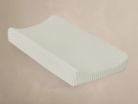 Oilo Organic Cotton Changing Pad Cover Sea Moss Stripe Discount