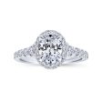 Hazel Oval Engagement Ring Setting Online Sale