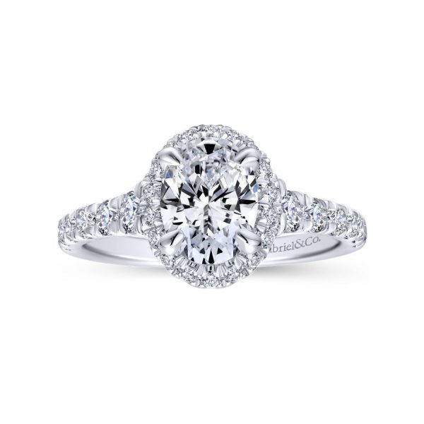 Hazel Oval Engagement Ring Setting Online Sale