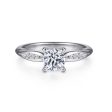 Quinn Engagement Ring Setting in White Gold Sale