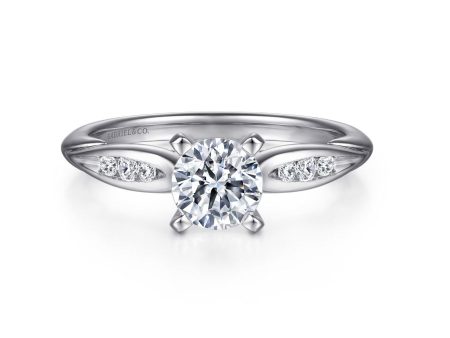 Quinn Engagement Ring Setting in White Gold Sale