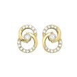 Interlocked Diamond Circle Earrings in Yellow Gold Online Hot Sale