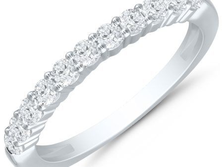 Classic Prong Set Diamond Anniversary Band in White Gold, 0.50cttw Online