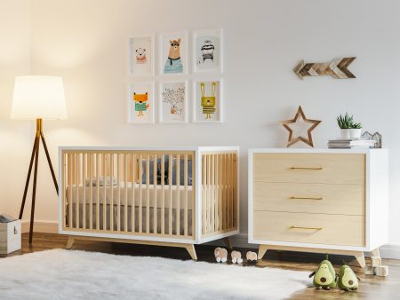 Romina Uptown Essentials Crib and Dresser Bundle For Sale