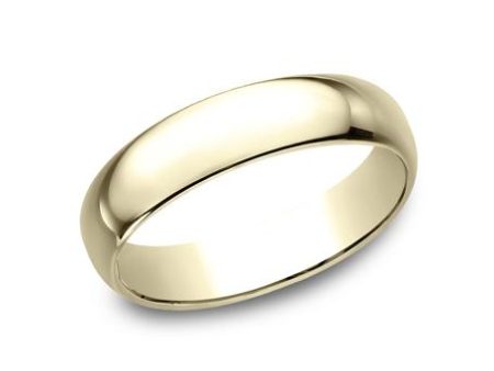 Light Comfort Fit Band in Yellow Gold- 5mm Online Hot Sale