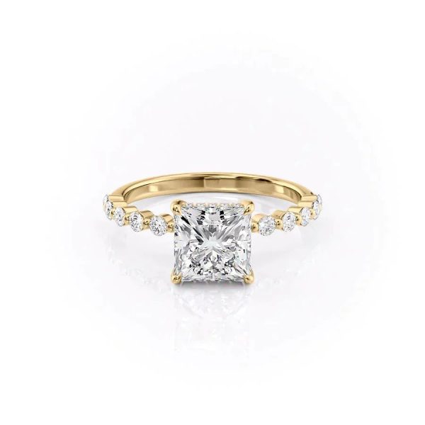 The Khloe Set With A 1.5 Carat Princess Moissanite Online