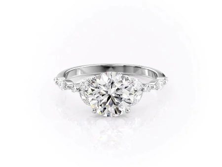 The Chelsea Set With A 1 Carat Round Moissanite For Cheap